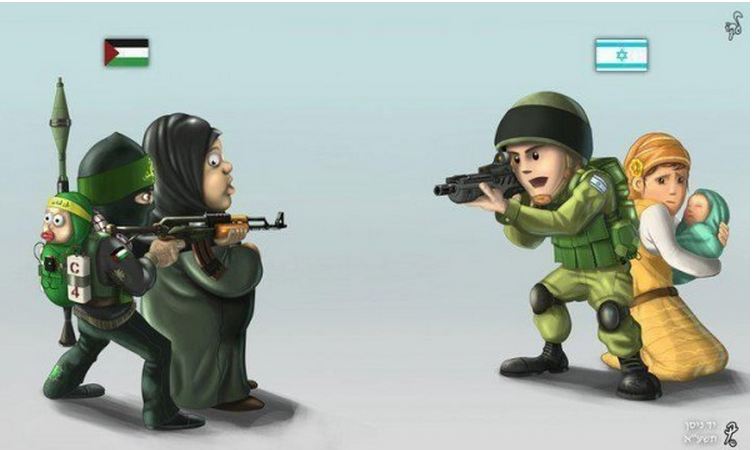 HINA MANA ! PALESTINA ATAU ROHINGYA ! Israel-cartoon